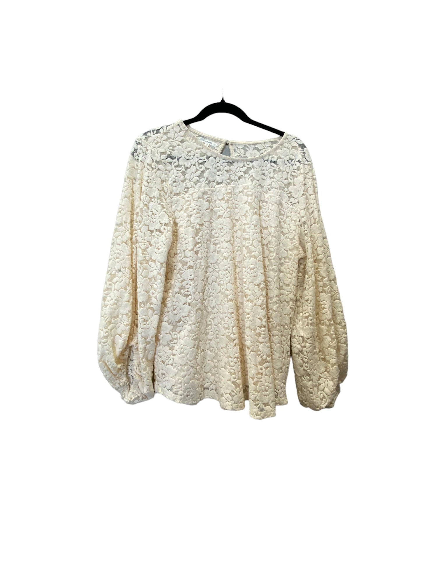 Top Long Sleeve By Maurices In Beige, Size: L