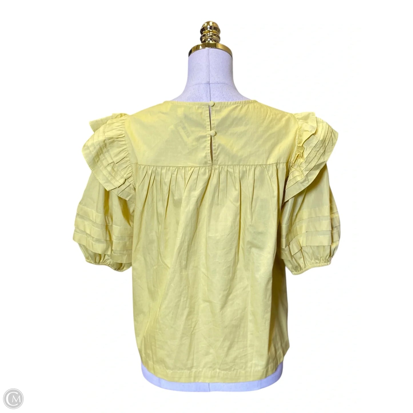 Blouse Short Sleeve By Pinch In Yellow, Size: M