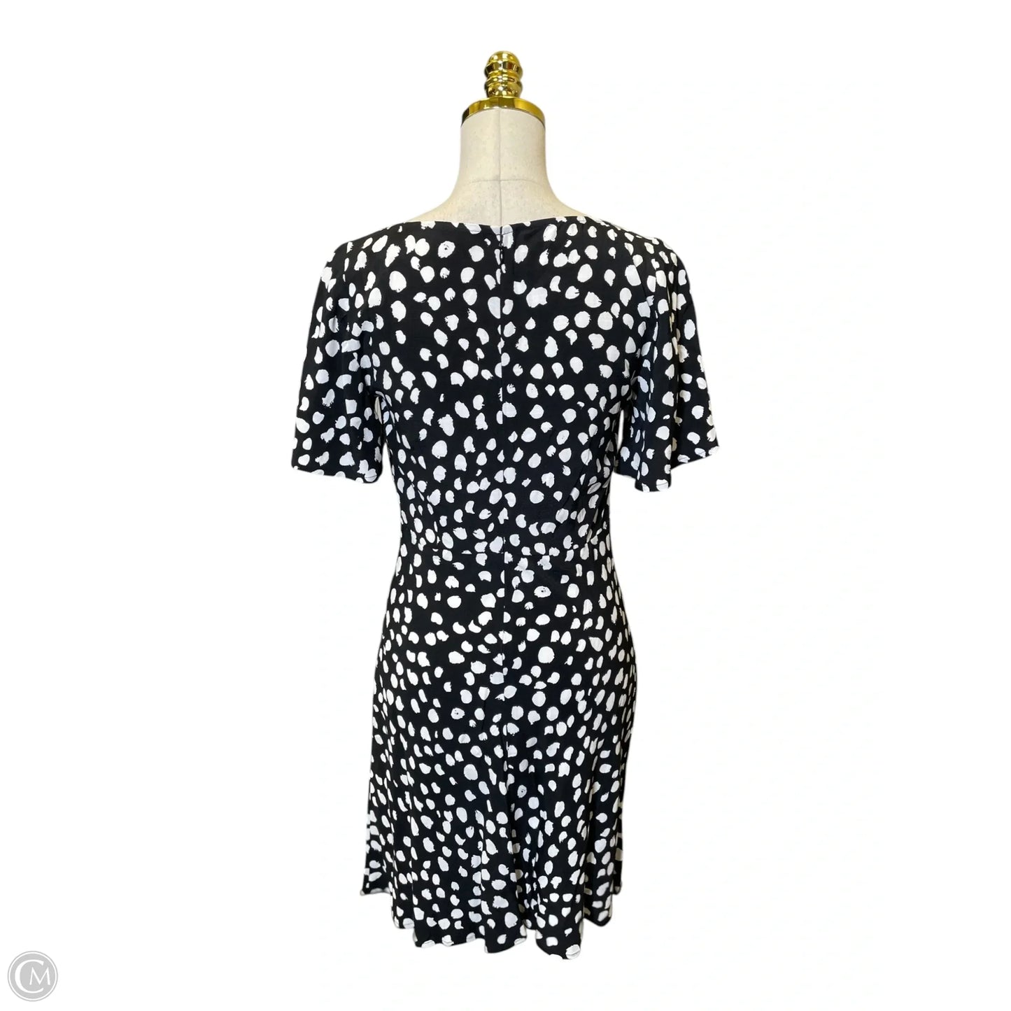 Dress Casual Midi By Loft In Black & White, Size: Xs