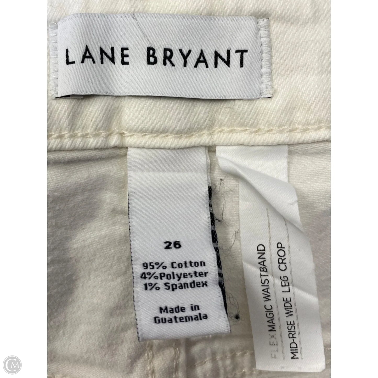 Jeans Straight By Lane Bryant In White Denim, Size: 26