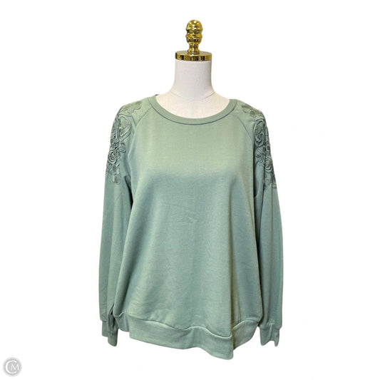 Sweater By Gloria Vanderbilt In Green, Size: L