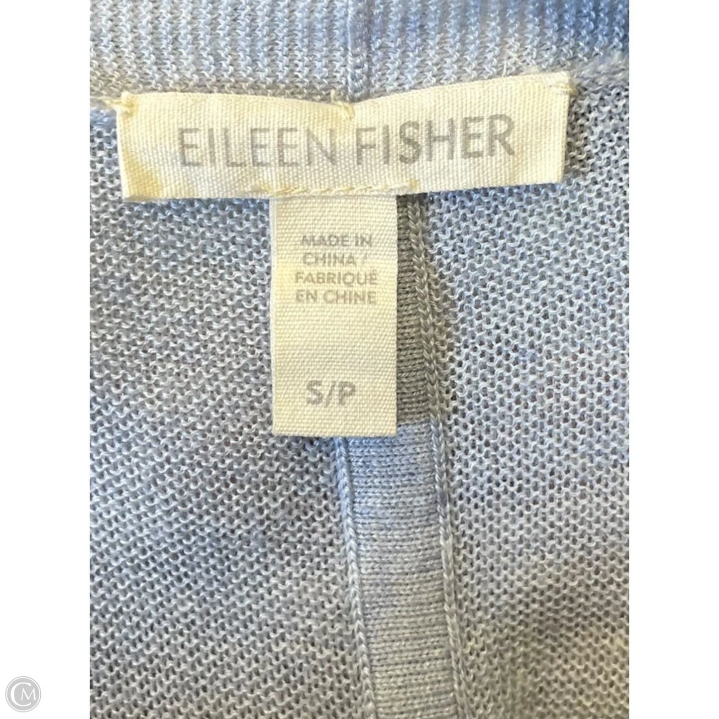 Blouse Long Sleeve By Eileen Fisher In Blue, Size: S