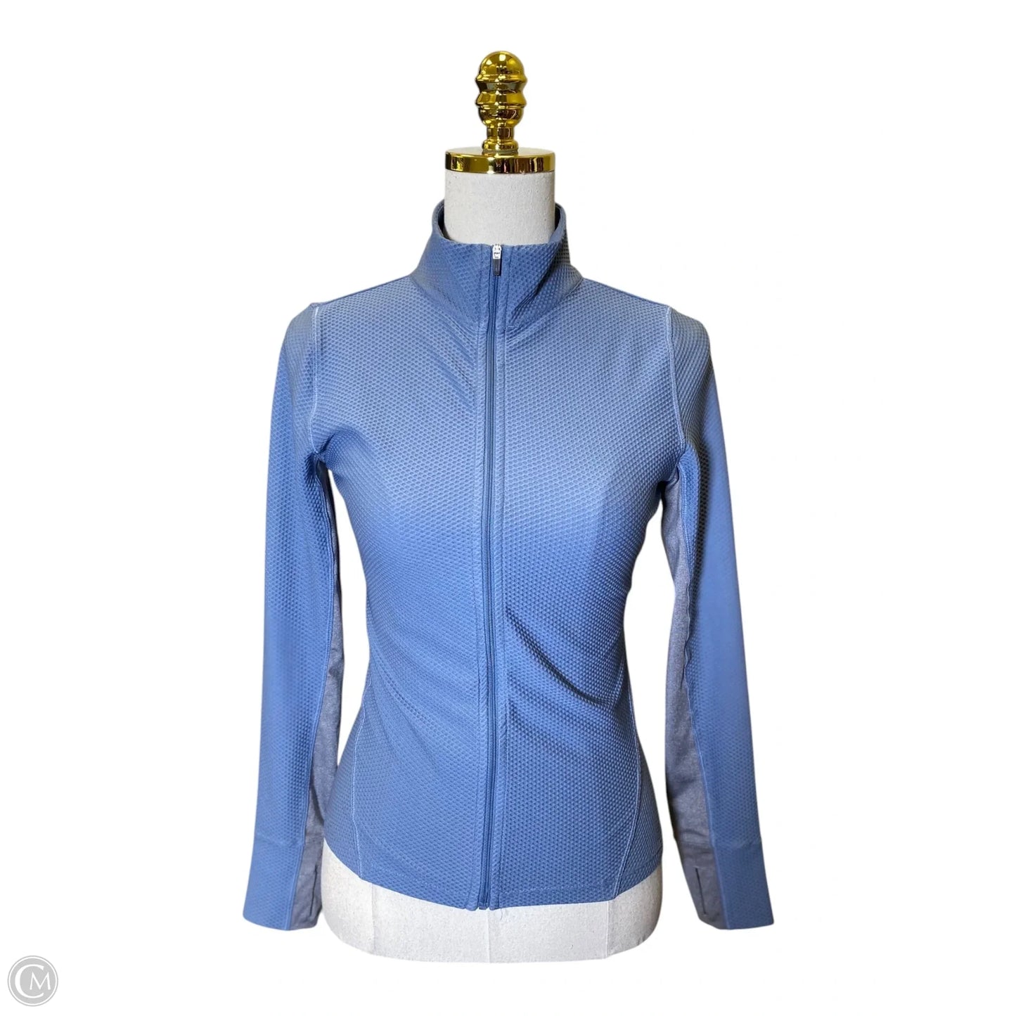Athletic Jacket By Calvin Klein In Blue, Size: Xs