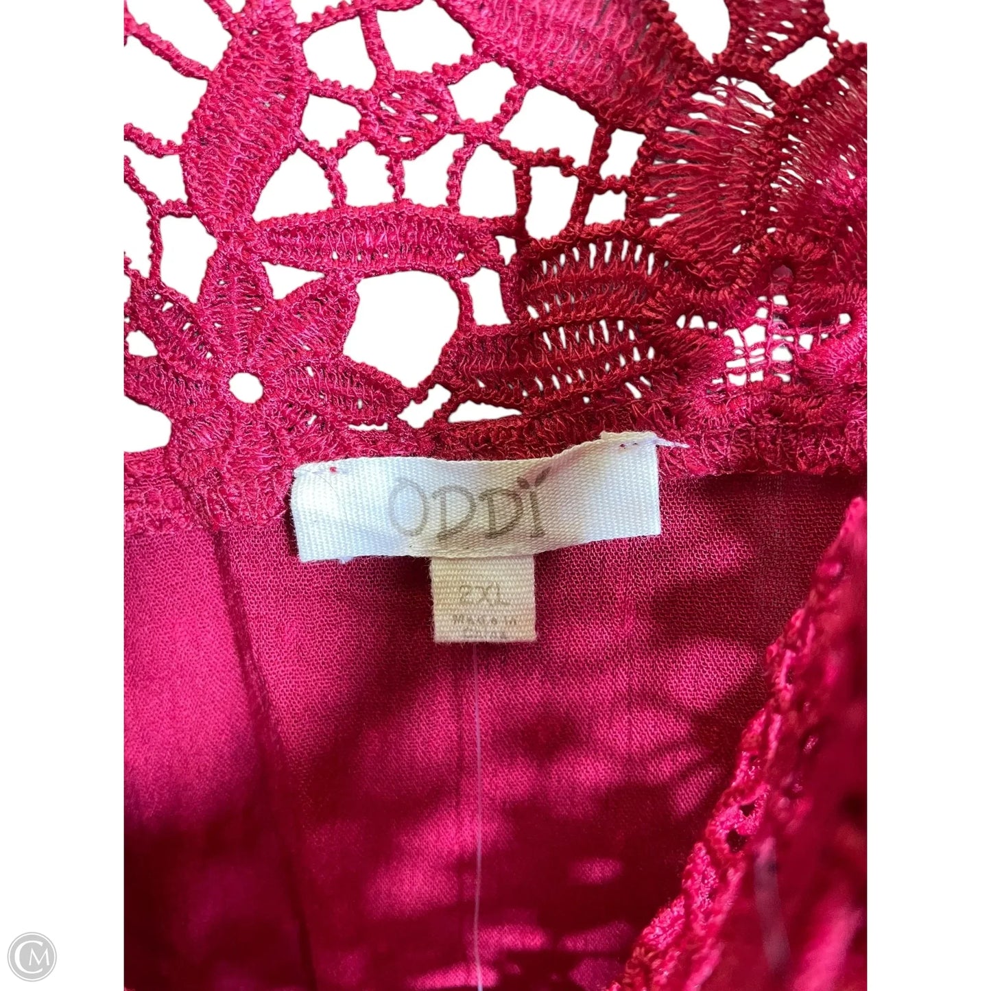 Blouse Long Sleeve By Oddi In Red, Size: 2x