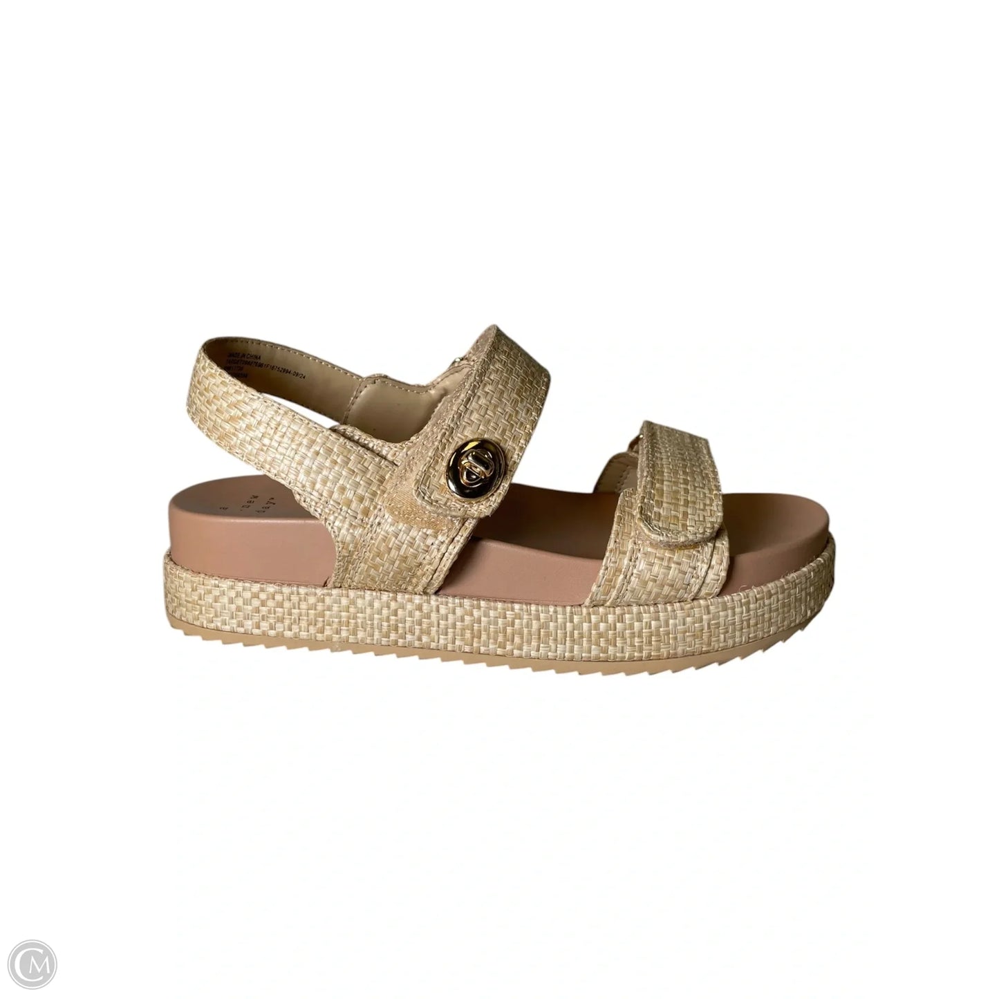 Sandals Heels Platform By A New Day In Beige, Size: 10
