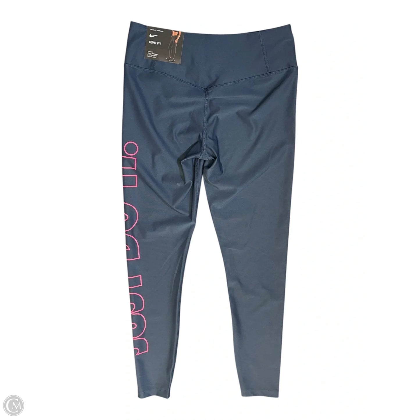 Athletic Leggings By Nike In Blue & Pink, Size: M