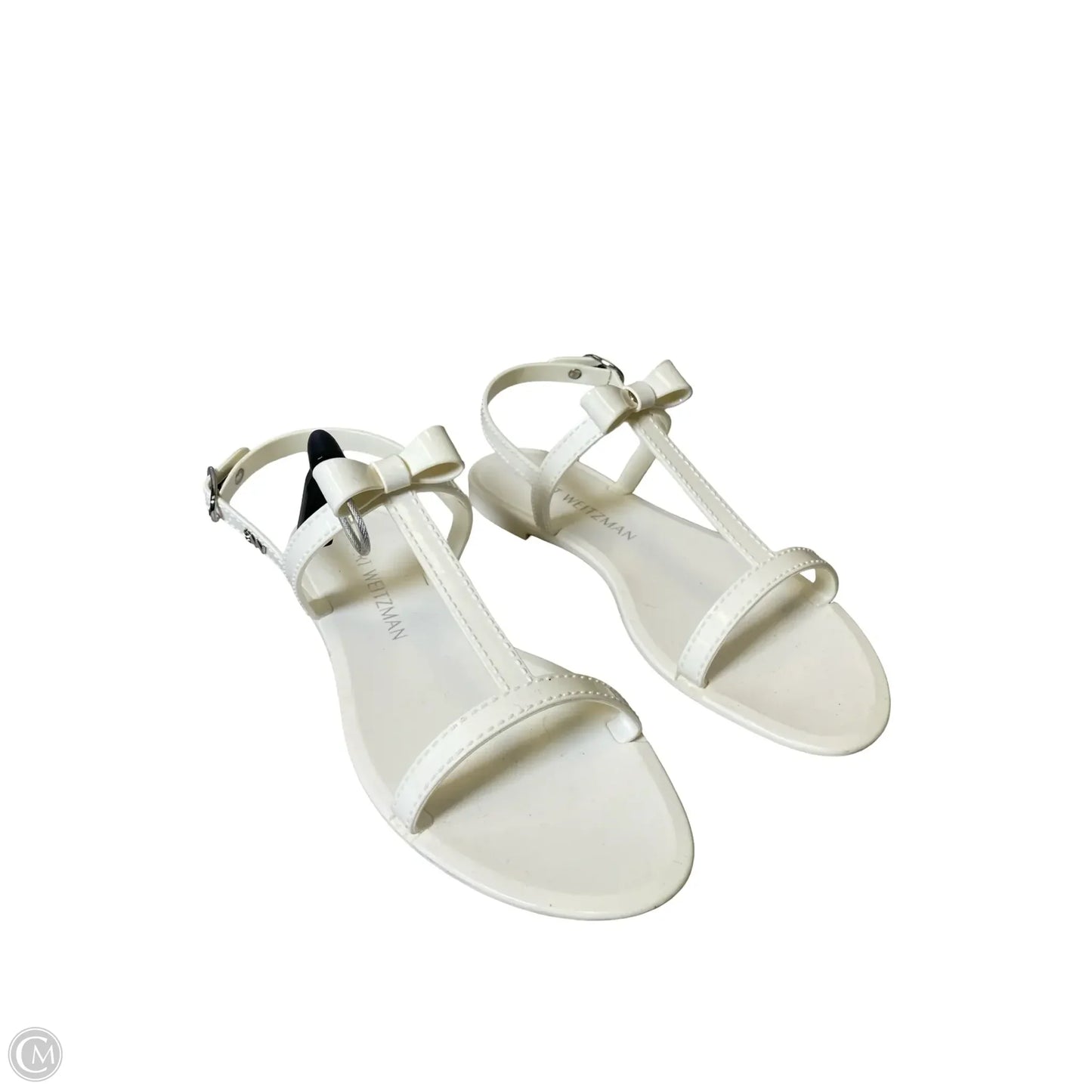 Sandals Designer By Stuart Weitzman In White, Size: 9