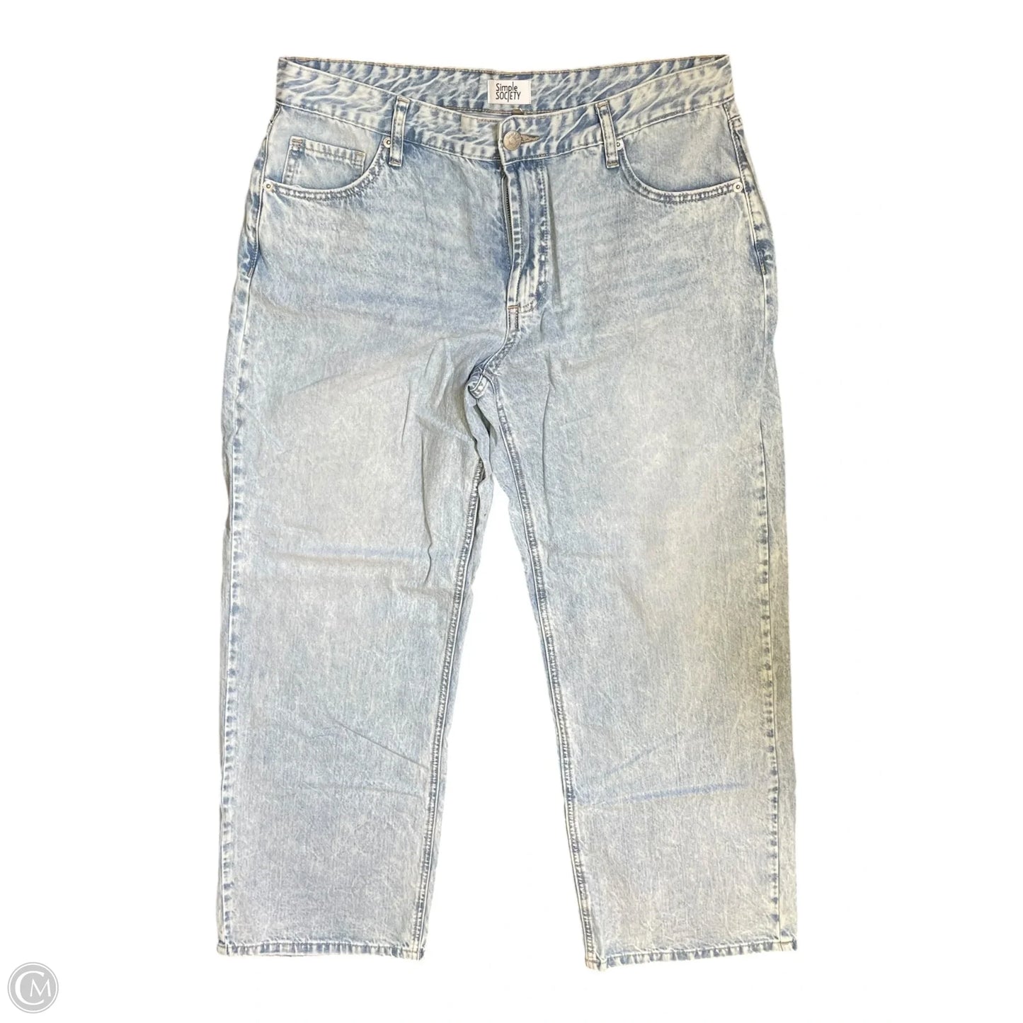 Jeans Wide Leg By Clothes Mentor In Blue Denim, Size: 12