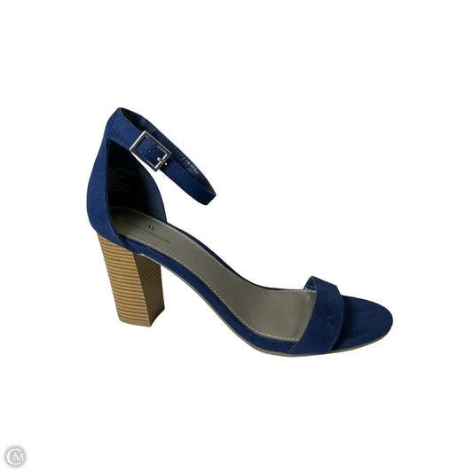 Sandals Heels Block By Worthington In Blue, Size: 10