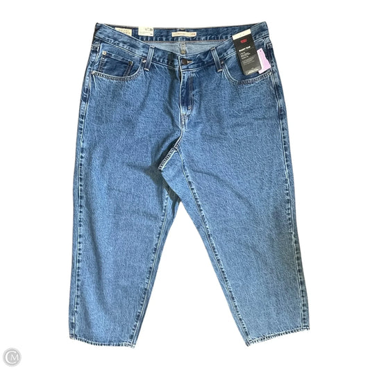 Jeans Straight By Levis In Blue Denim, Size: 16