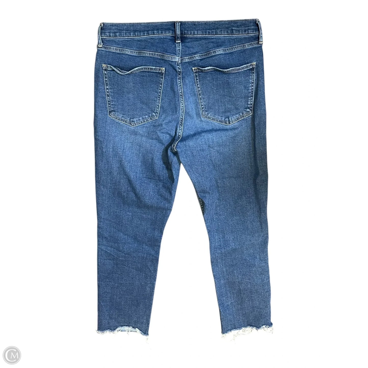 Jeans Straight By Gap In Blue Denim, Size: 14