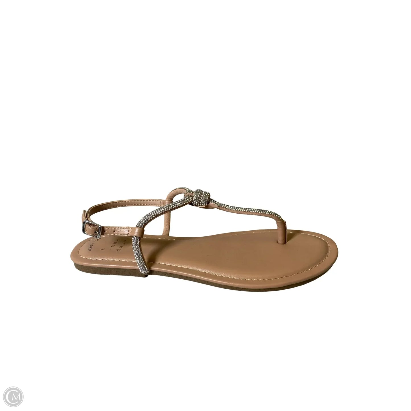 Sandals Flats By A New Day In Brown & Silver, Size: 6.5