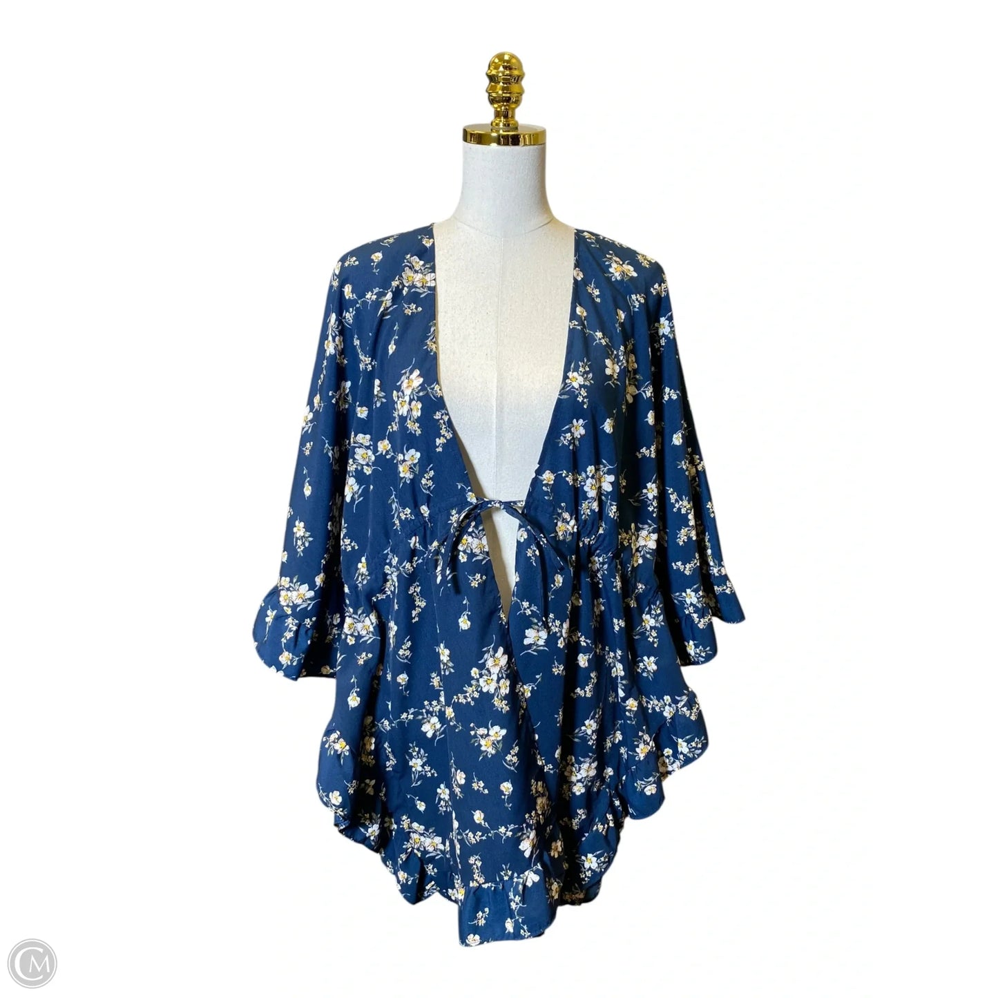 Swimwear Cover-up By Clothes Mentor In Floral Print, Size: Xl