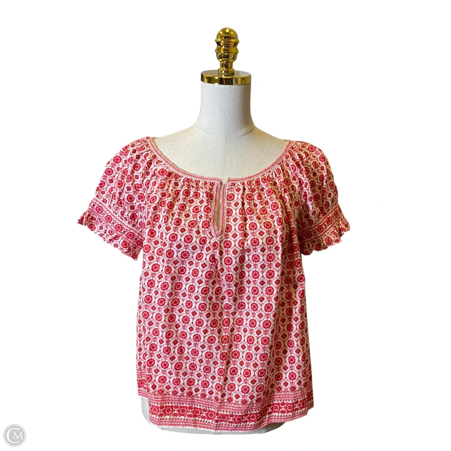 Blouse Short Sleeve By Max Studio In Pink, Size: Xs