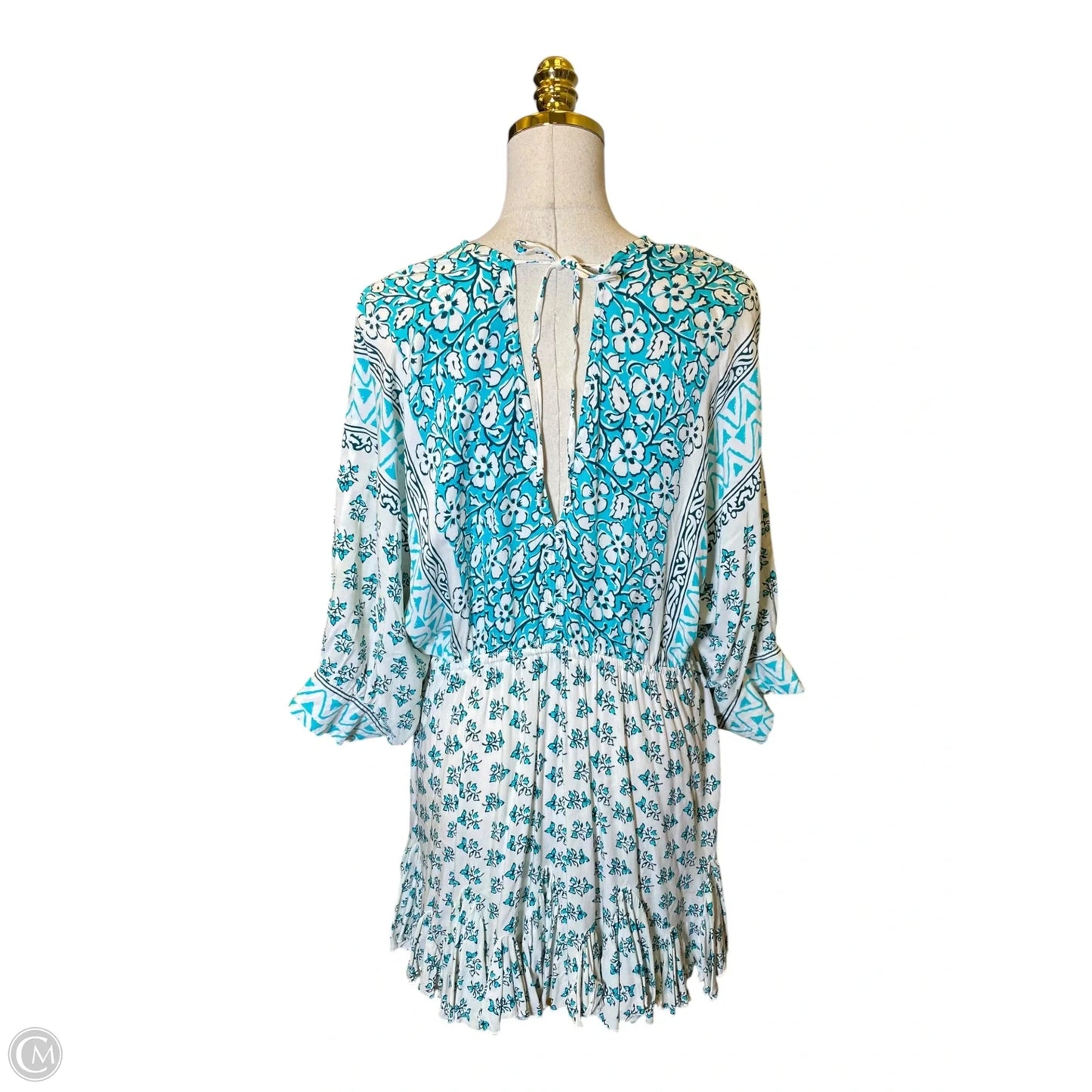 Dress Casual Midi By Aakaa In Blue & White, Size: M