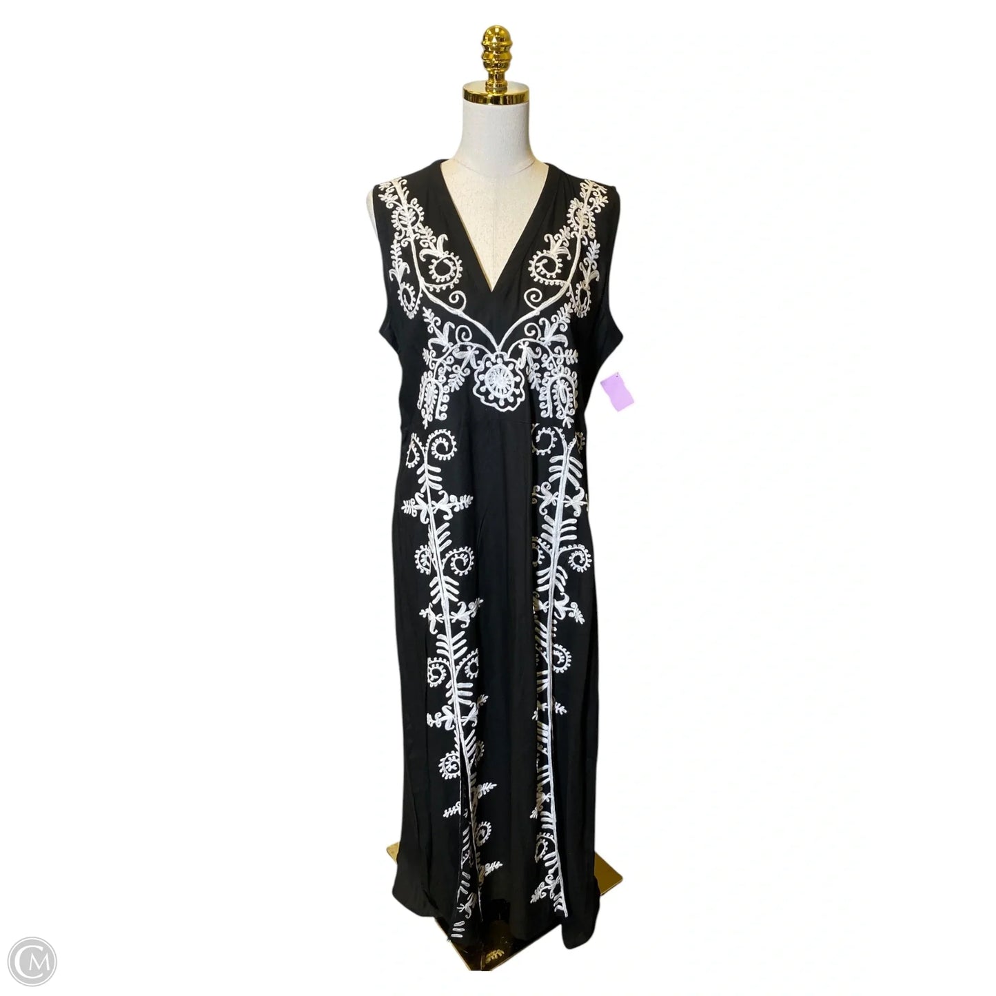 Dress Casual Maxi By Clothes Mentor In Black & White, Size: L