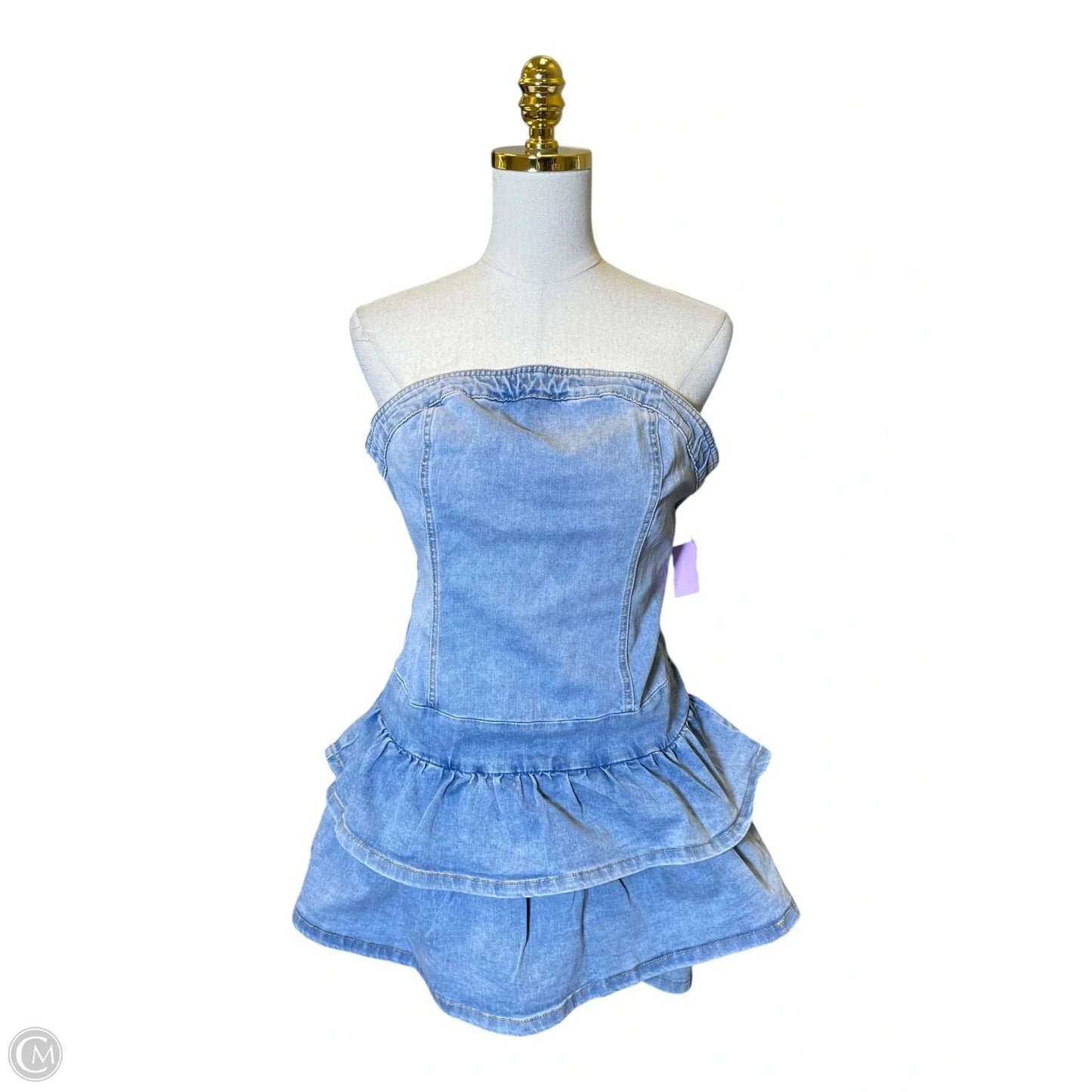 Dress Casual Midi By Clothes Mentor In Blue Denim, Size: L