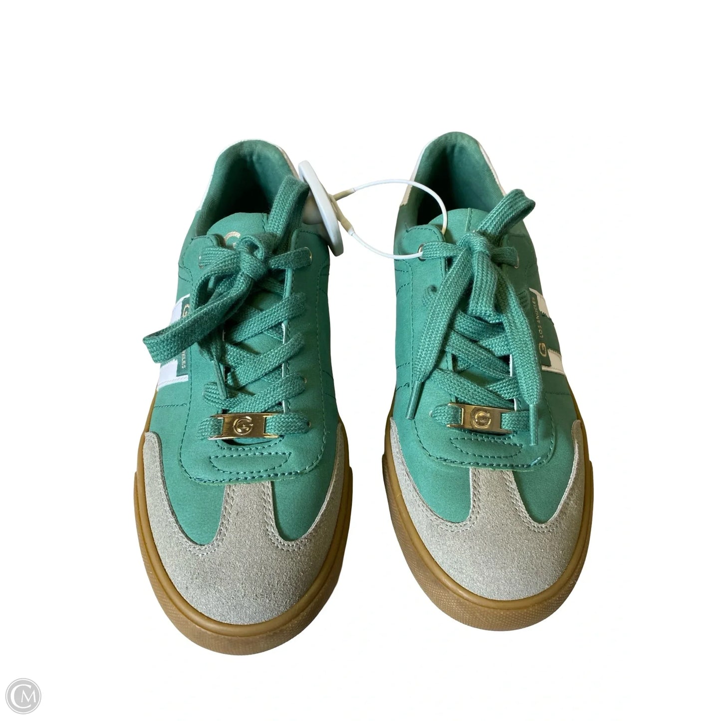 Shoes Sneakers By G By Guess In Green & Tan, Size: 9