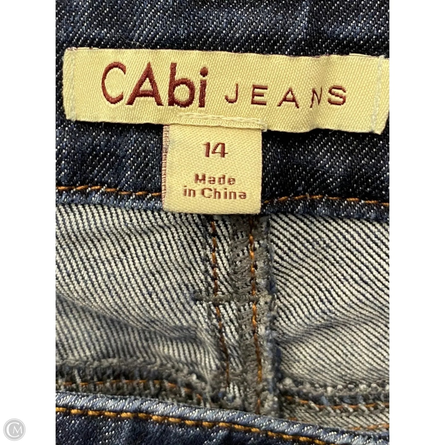 Jeans Flared By Cabi In Blue Denim, Size: 14