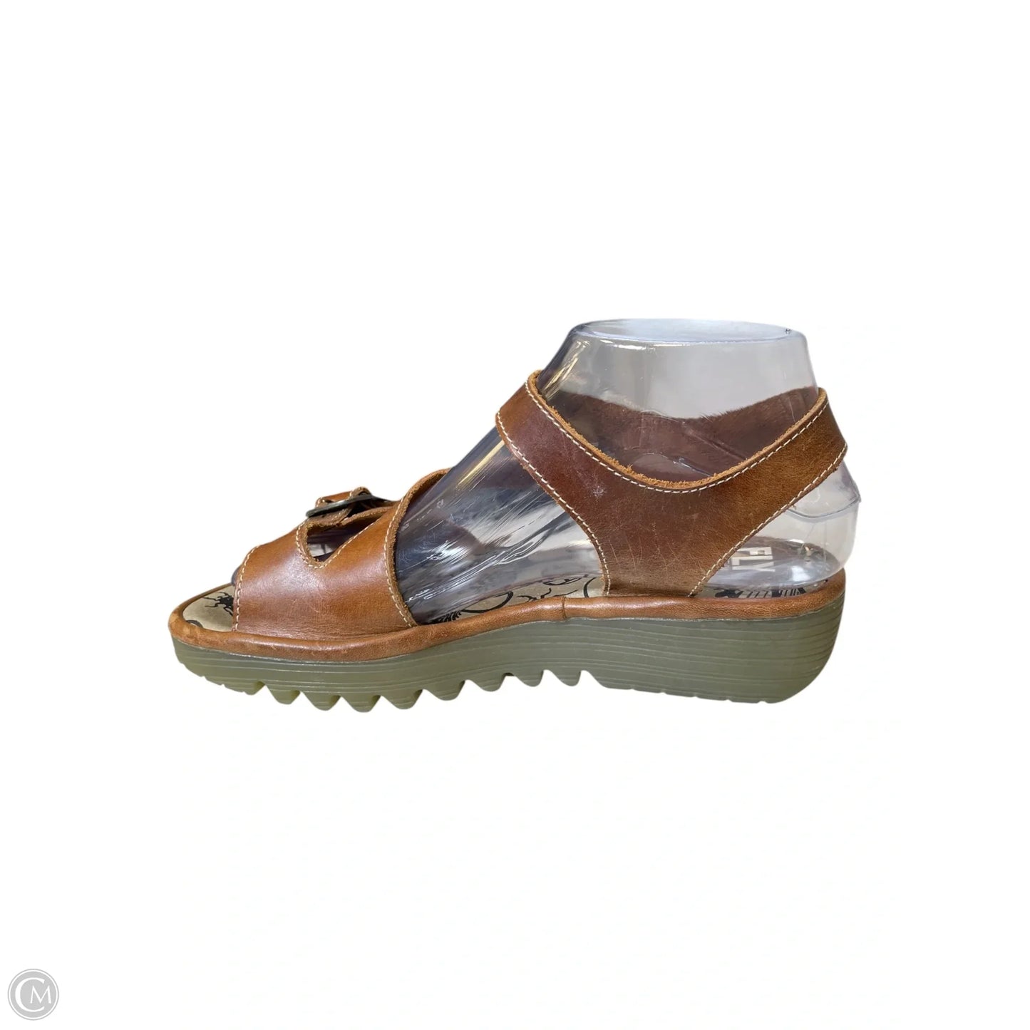 Sandals Heels Wedge By Fly London In Brown, Size: 6.5