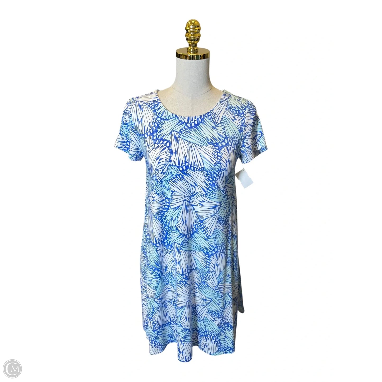 Dress Casual Midi By Talbots In Blue, Size: S