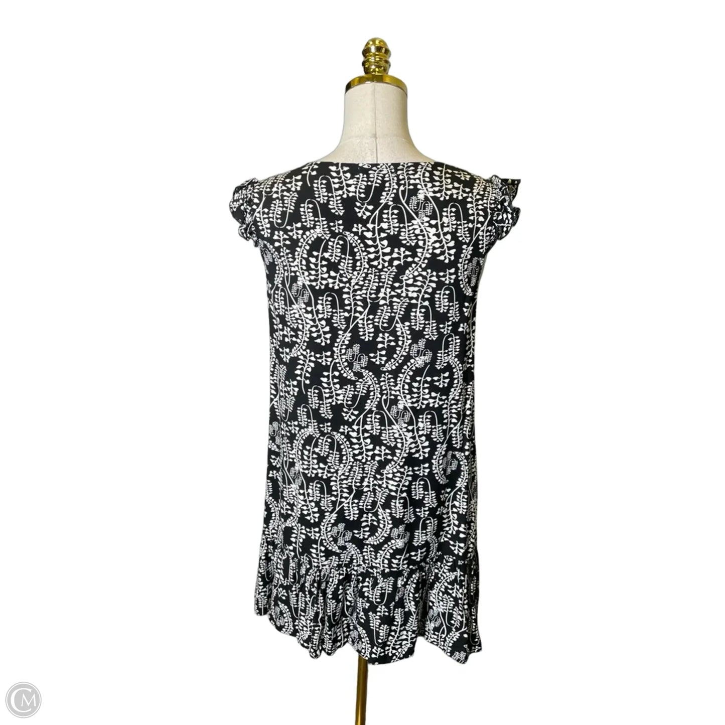 Dress Casual Midi By Clothes Mentor In Black & White, Size: S