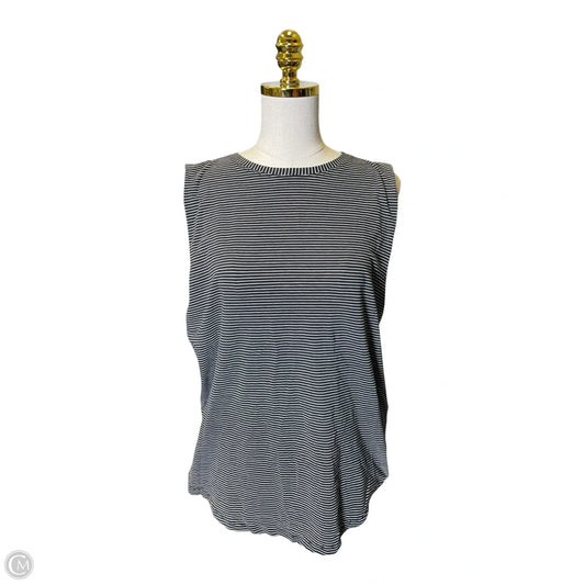 Athletic Tank Top By Lululemon In Black & White, Size: L