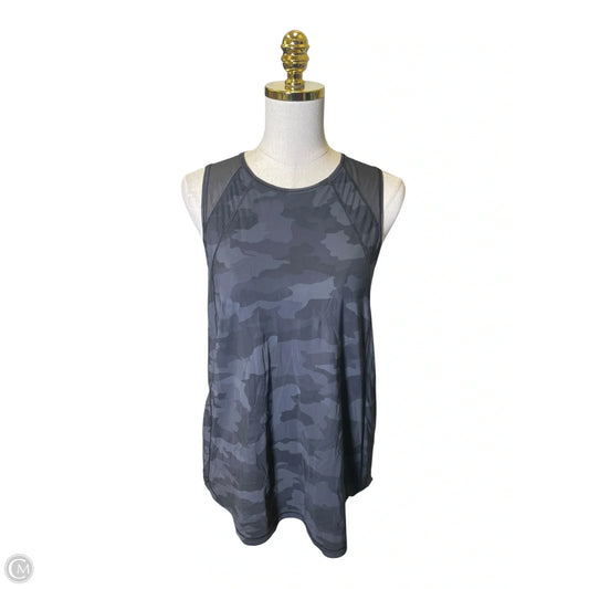 Athletic Tank Top By Lululemon In Camouflage Print, Size: L
