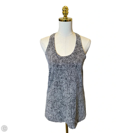 Athletic Tank Top By Lululemon In Black & White, Size: L
