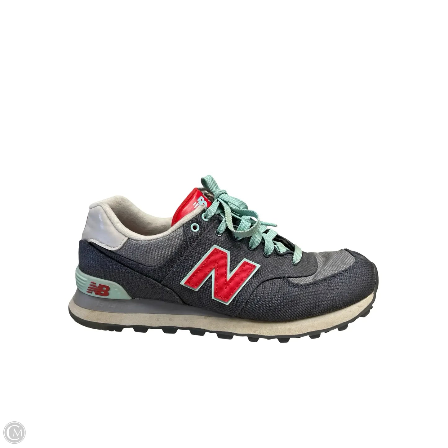 Shoes Sneakers By New Balance In Green & Grey, Size: 9