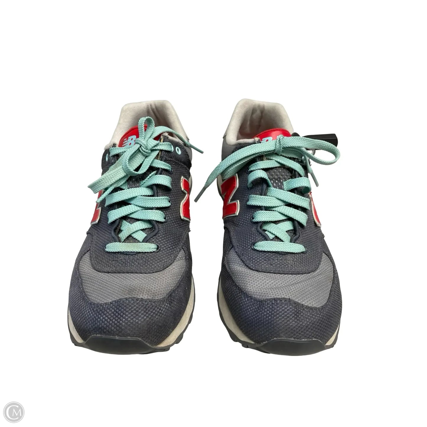 Shoes Sneakers By New Balance In Green & Grey, Size: 9