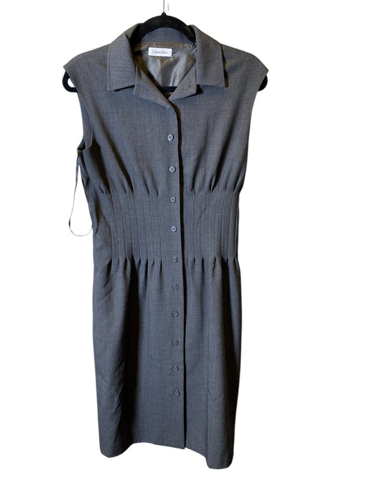 Dress Work By Calvin Klein In Grey, Size: S