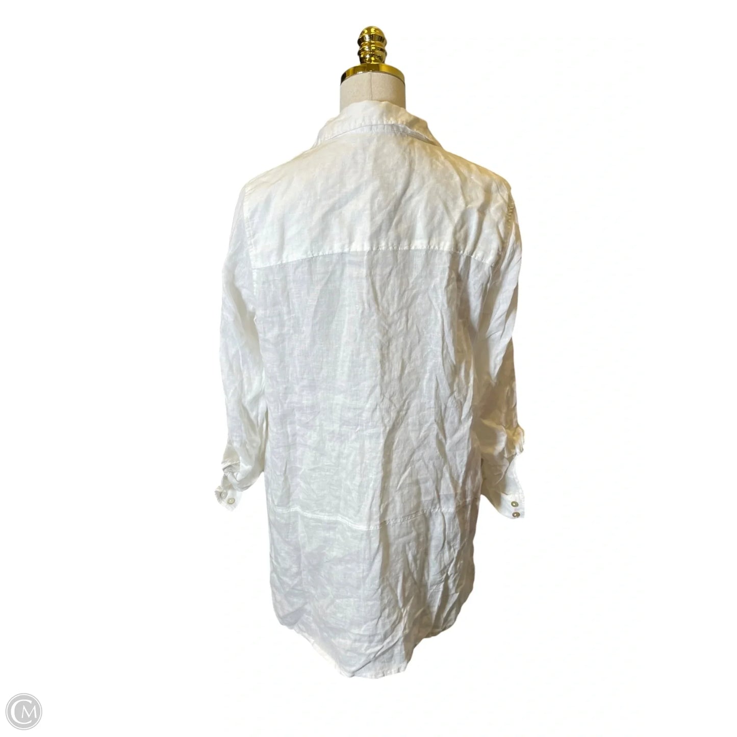 Blouse Long Sleeve By T Tahari In White, Size: M