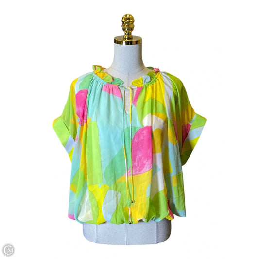 Blouse Short Sleeve By Entro In Multi-colored, Size: S