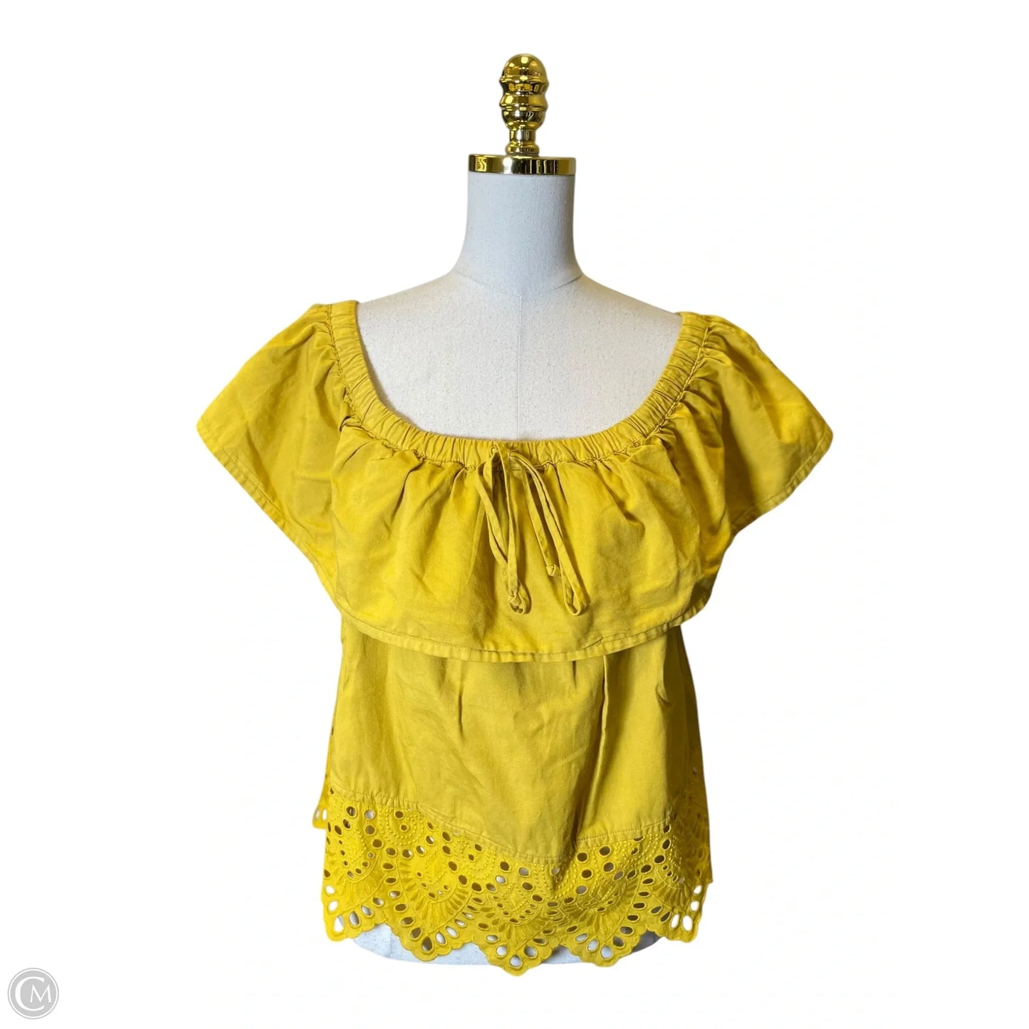 Blouse Sleeveless By Madewell In Yellow, Size: L