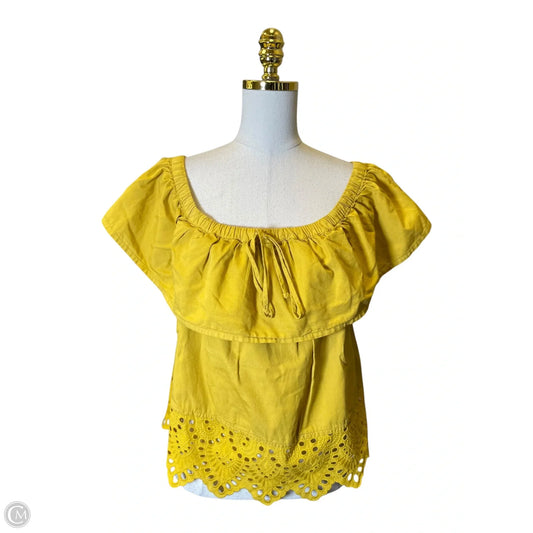 Blouse Sleeveless By Madewell In Yellow, Size: L