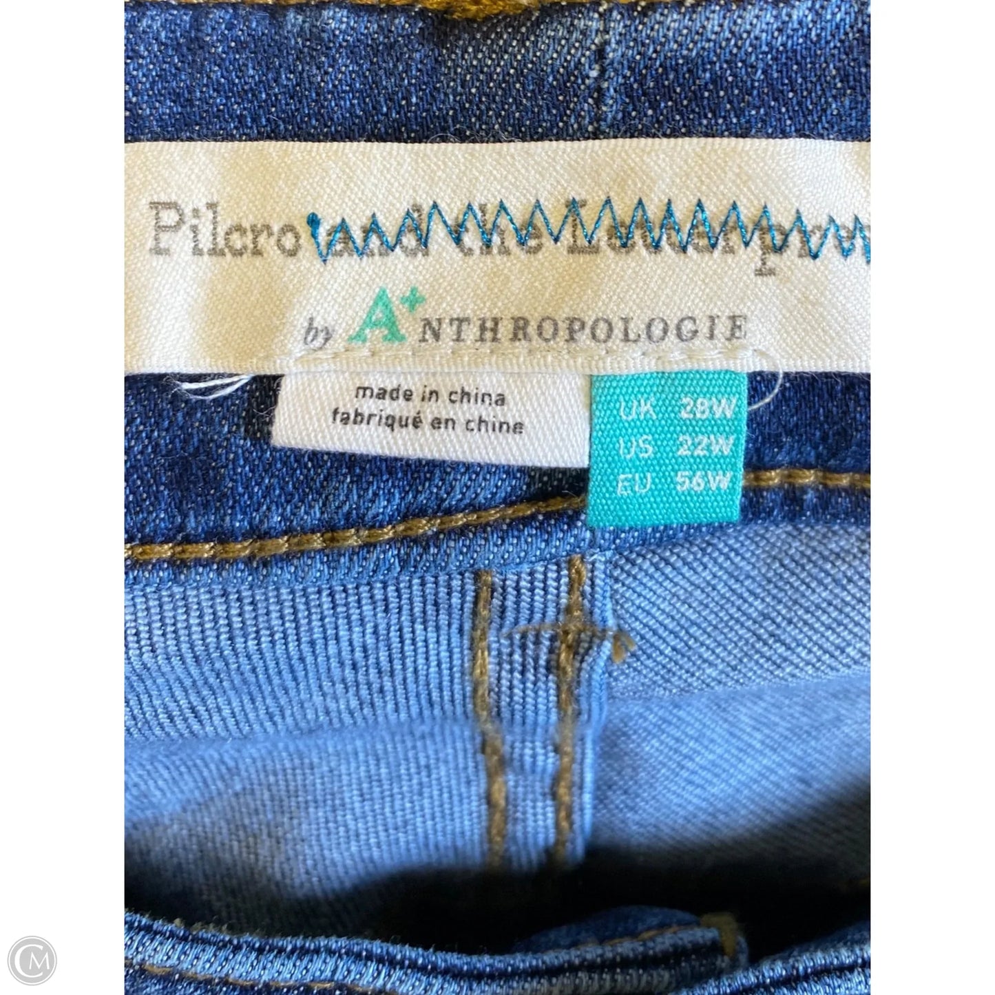 Jeans Skinny By Pilcro In Blue Denim, Size: 22