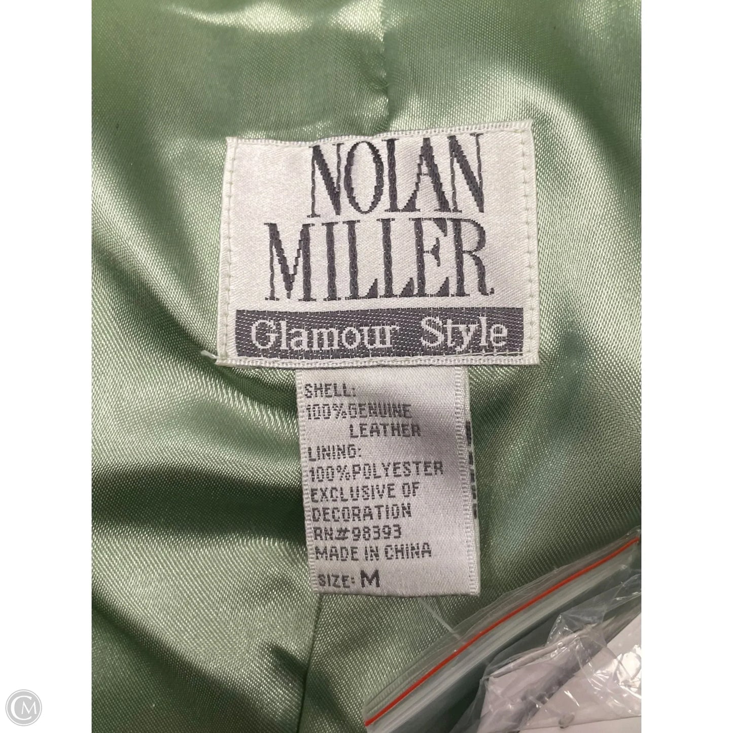 Jacket Leather By Clothes Mentor In Green, Size: M