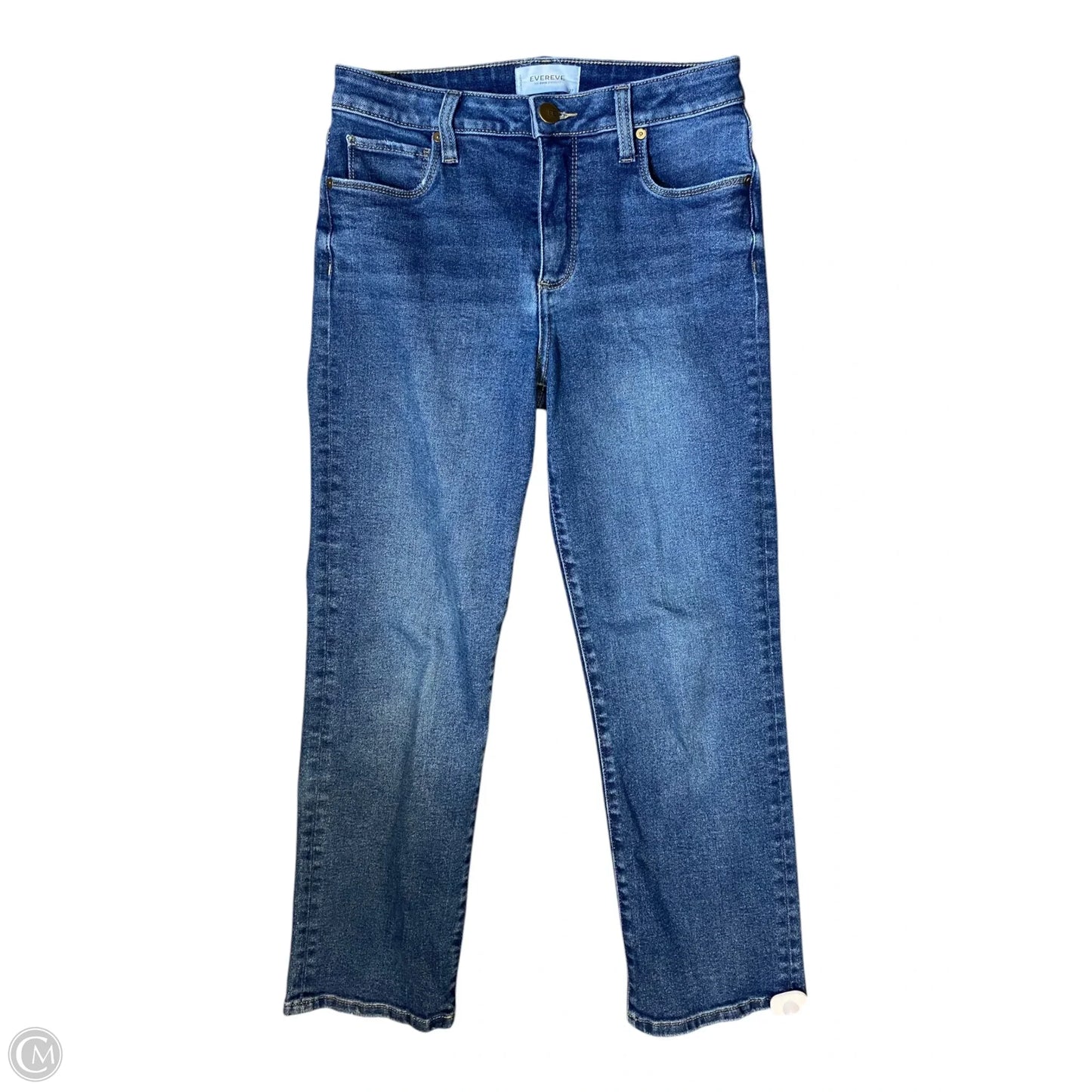 Jeans Straight By Evereve In Blue Denim, Size: 4