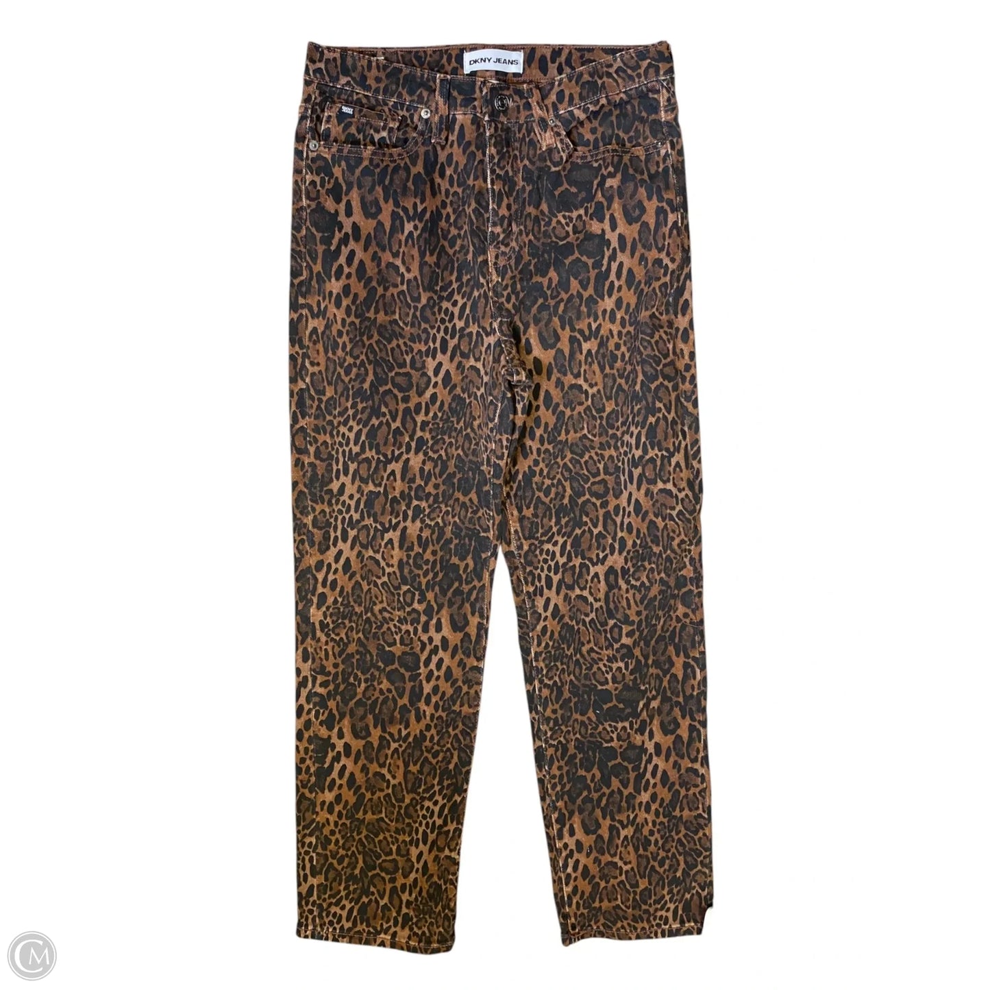 Jeans Straight By Dkny In Animal Print, Size: 8