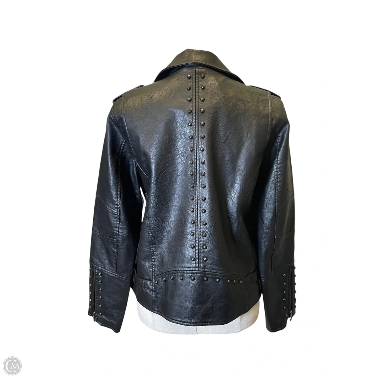 Jacket Leather By Colleen Lopez In Black, Size: M