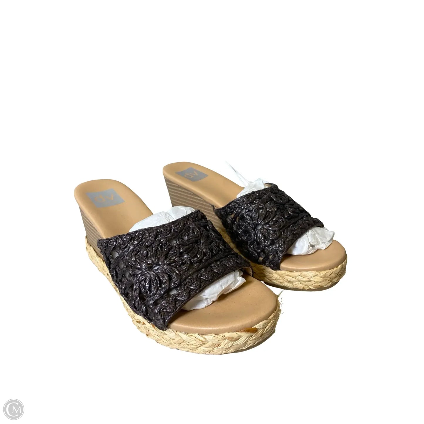 Sandals Heels Wedge By Dolce Vita In Brown & Tan, Size: 8.5