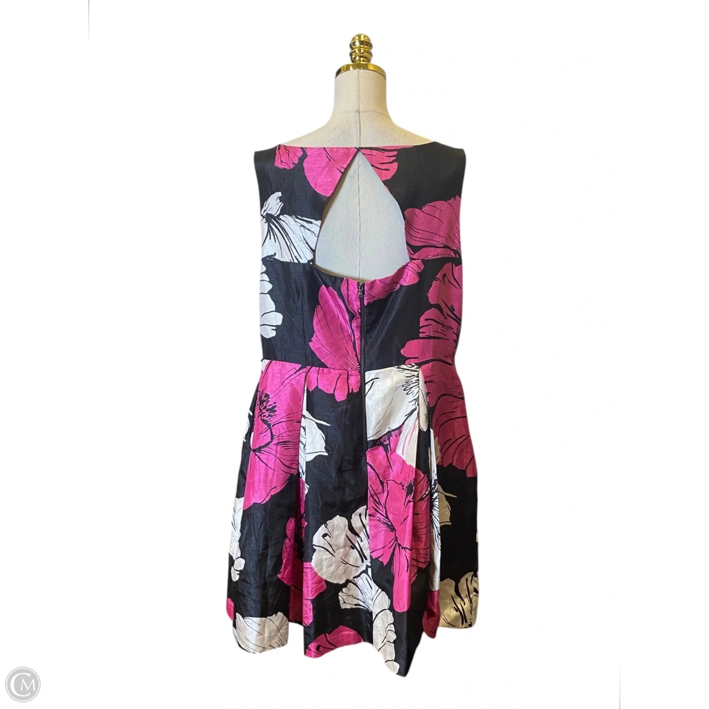 Dress Casual Midi By Clothes Mentor In Grey & Pink, Size: L