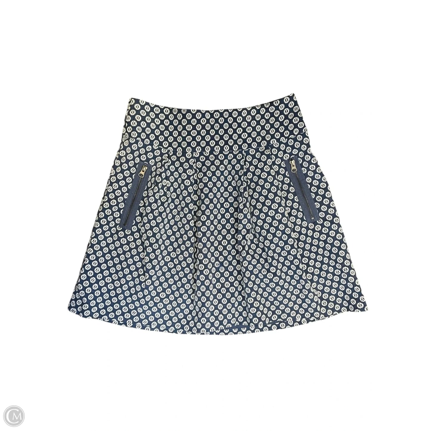 Skirt Midi By Maeve In Blue & White, Size: 6