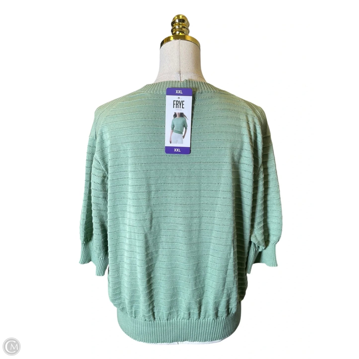 Sweater Designer By Frye In Green, Size: Xxl