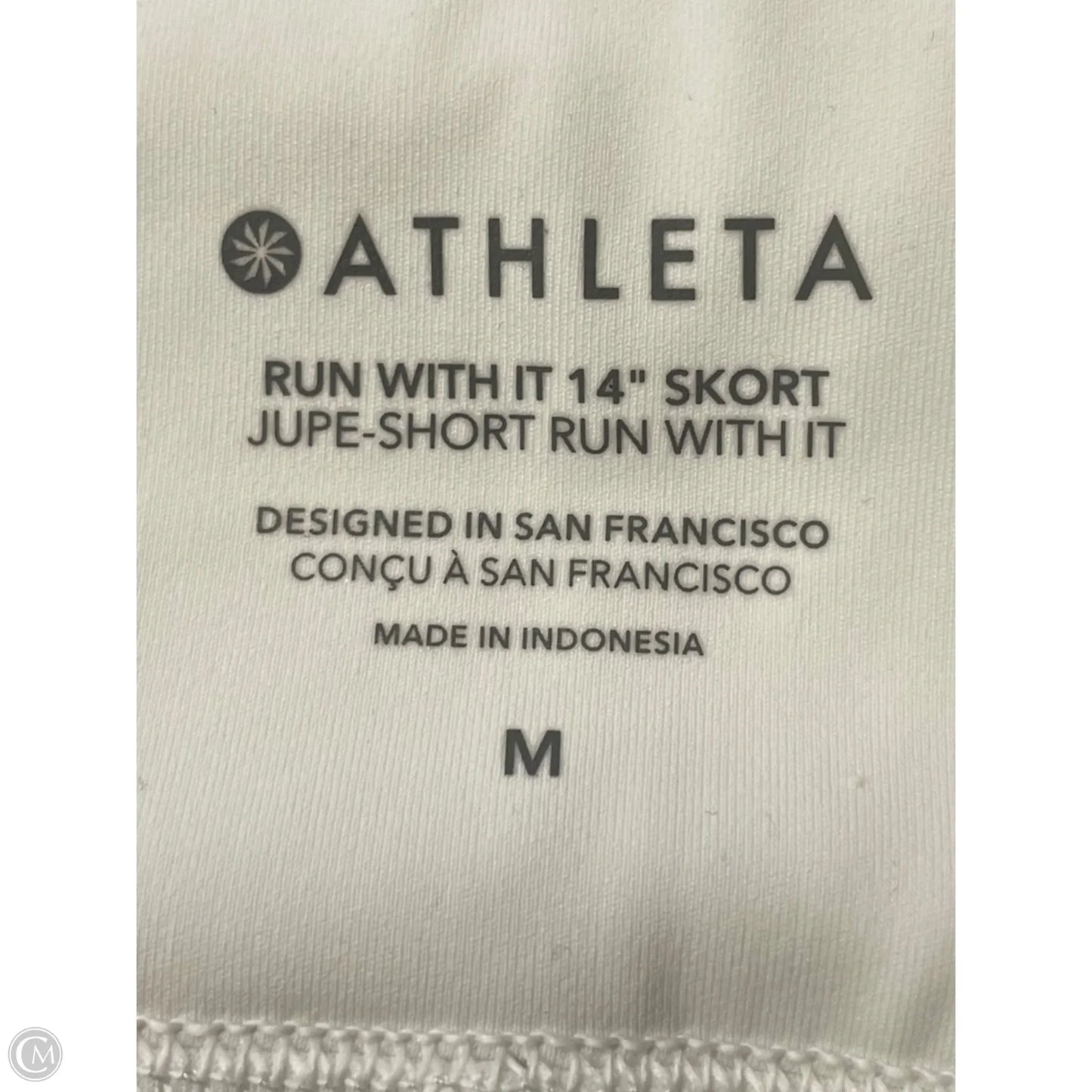Athletic Skort By Athleta In White, Size: M