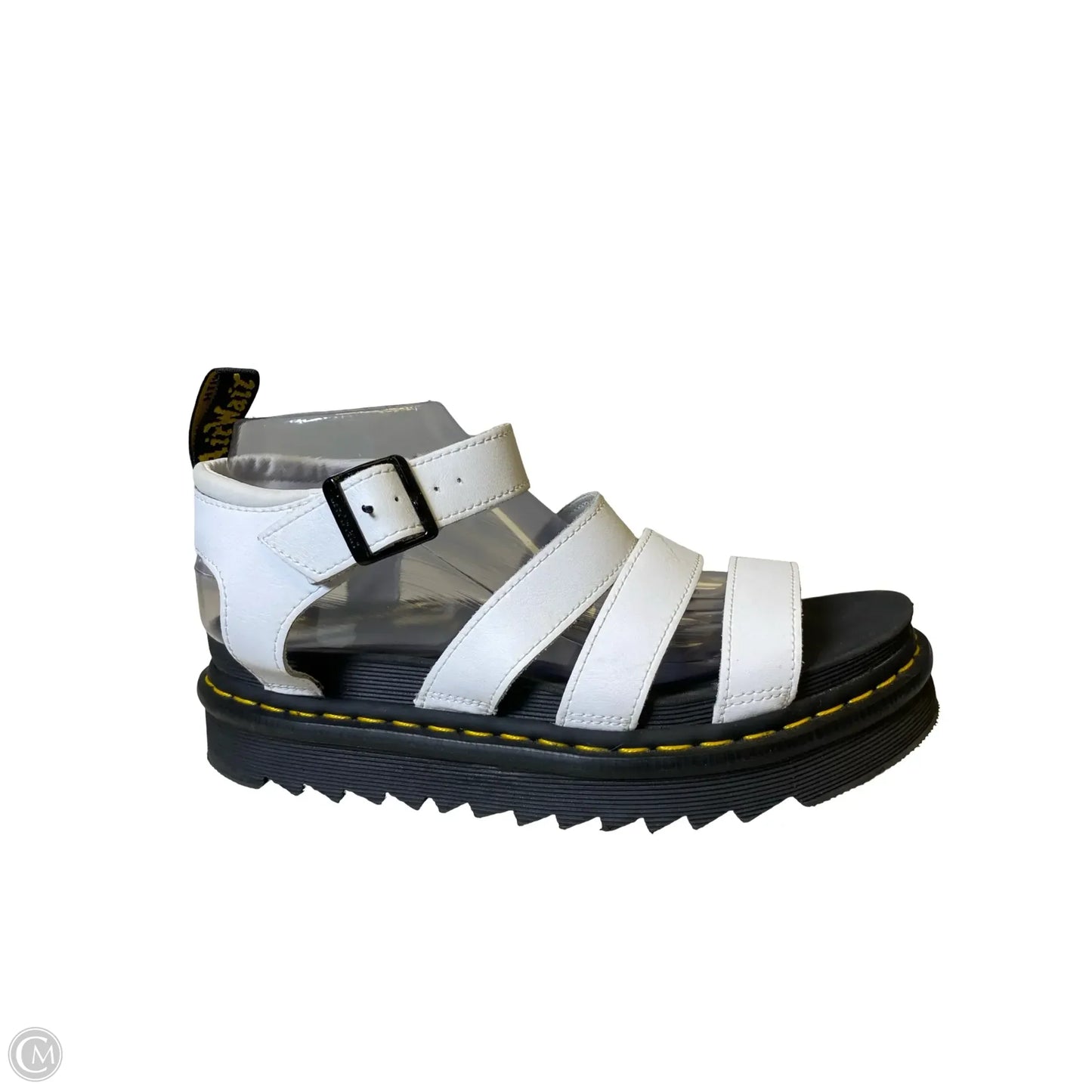 Sandals Designer By Dr Martens In Black & White, Size: 10