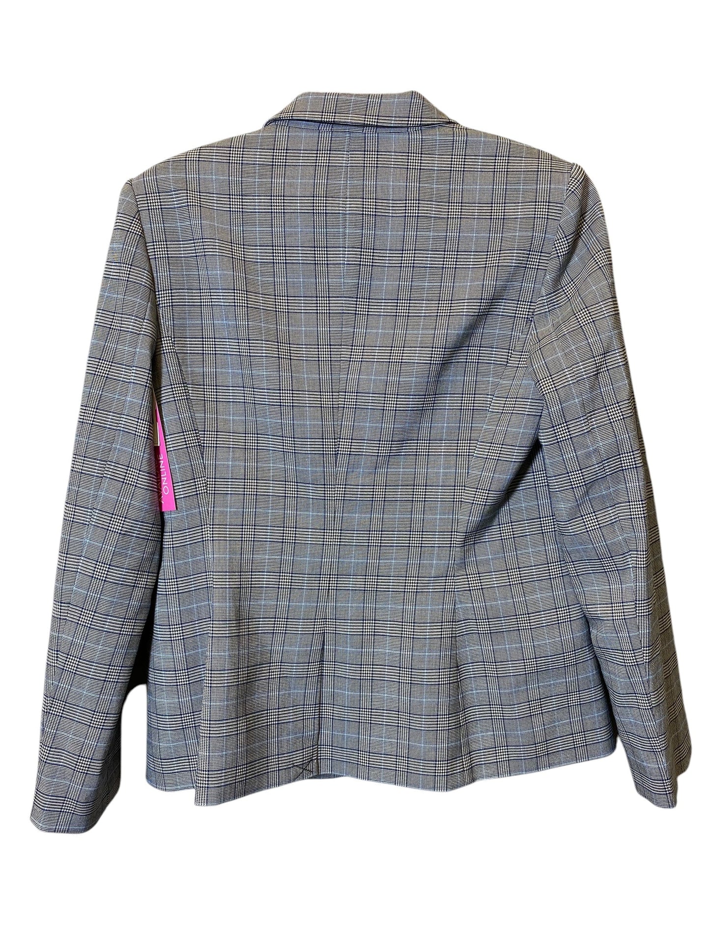 Blazer By Calvin Klein In Plaid Pattern, Size: 10