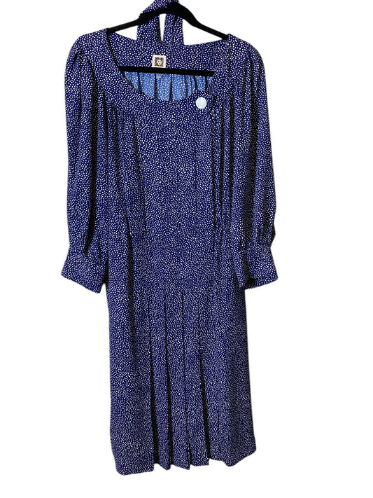 Dress Casual Midi By Anne Klein In Blue, Size: L