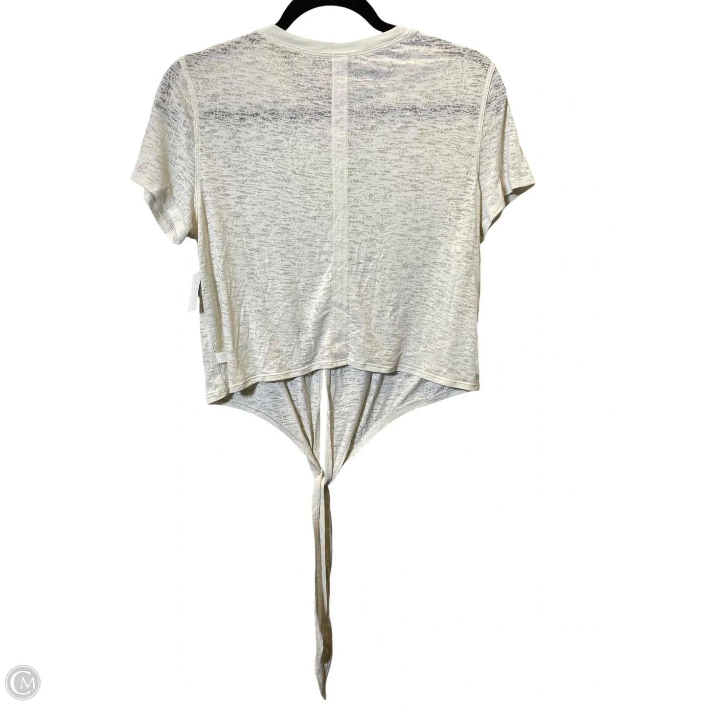 Athletic Top Short Sleeve By Lululemon In Cream, Size: S